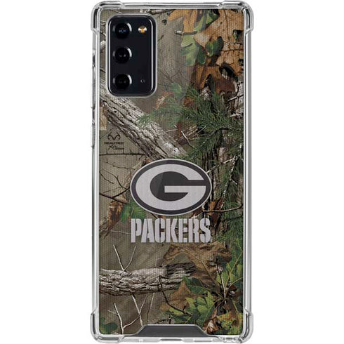 NFL Green Bay Packers Realtree Xtra Green Camo Galaxy Note20 5G Clear Case