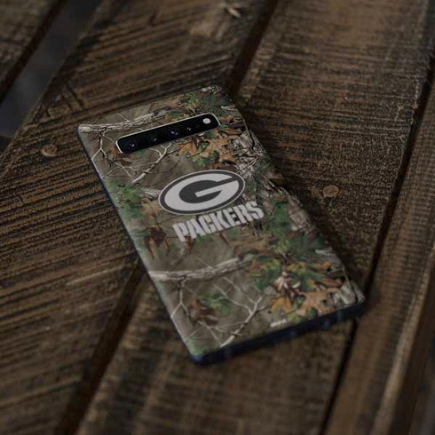 NFL Green Bay Packers Realtree Xtra Green Camo Galaxy S10 Plus Skin