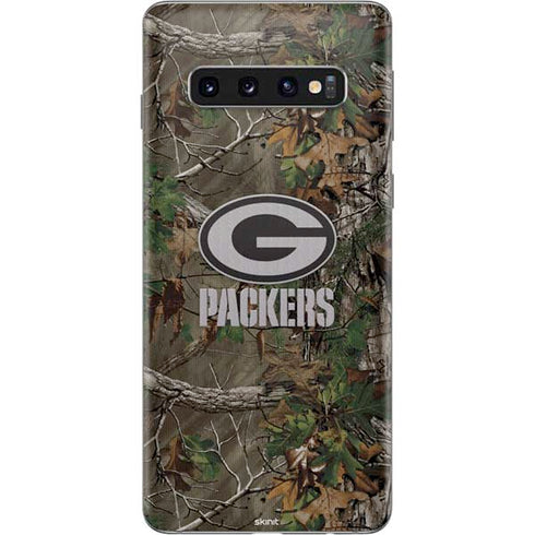 NFL Green Bay Packers Realtree Xtra Green Camo Galaxy S10 Skin