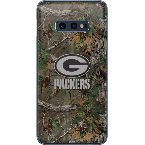 NFL Green Bay Packers Realtree Xtra Green Camo Galaxy S10e Skin