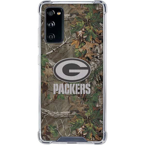 NFL Green Bay Packers Realtree Xtra Green Camo Galaxy S20 FE Clear Case