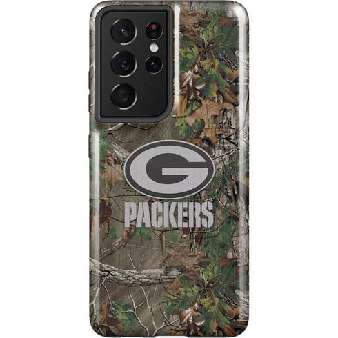 NFL Green Bay Packers Realtree Xtra Green Camo Galaxy S21 Ultra 5G Pro Case