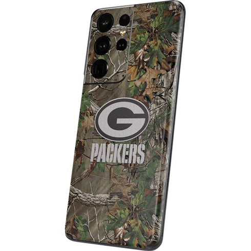 NFL Green Bay Packers Realtree Xtra Green Camo Galaxy S21 Ultra 5G Skin