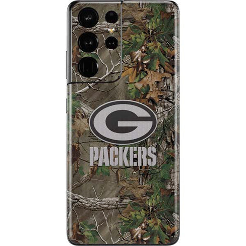 NFL Green Bay Packers Realtree Xtra Green Camo Galaxy S21 Ultra 5G Skin