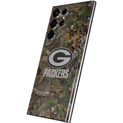 NFL Green Bay Packers Realtree Xtra Green Camo Galaxy S22 Ultra Skin