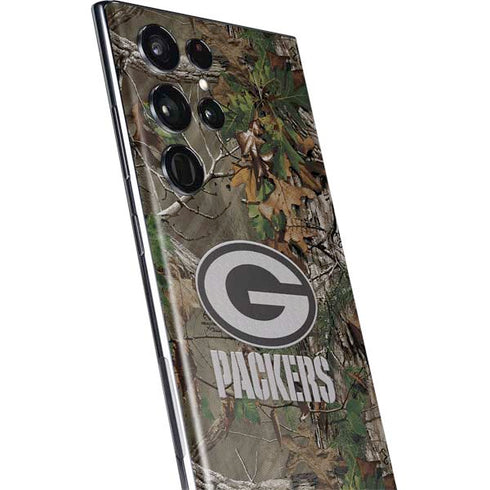 NFL Green Bay Packers Realtree Xtra Green Camo Galaxy S22 Ultra Skin