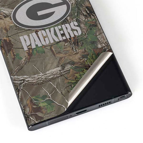 NFL Green Bay Packers Realtree Xtra Green Camo Galaxy S22 Ultra Skin