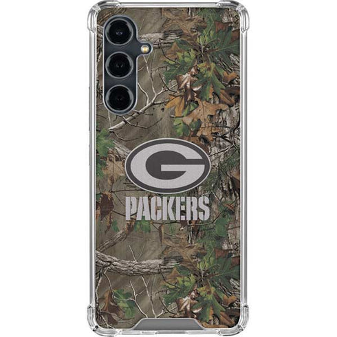 NFL Green Bay Packers Realtree Xtra Green Camo Galaxy S23 FE Clear Case