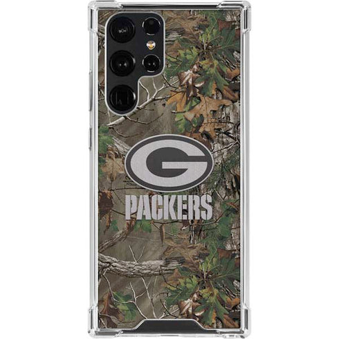 NFL Green Bay Packers Realtree Xtra Green Camo Galaxy S24 Ultra Clear Case