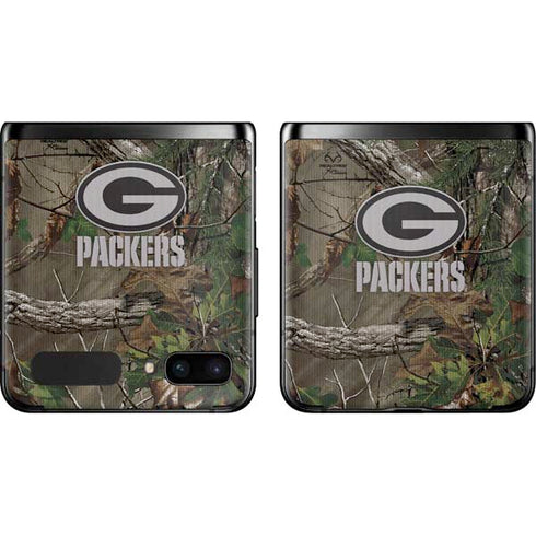 NFL Green Bay Packers Realtree Xtra Green Camo Galaxy Z Flip Skin