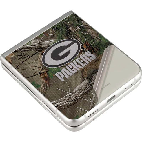 NFL Green Bay Packers Realtree Xtra Green Camo Galaxy Z Flip3 5G Skin