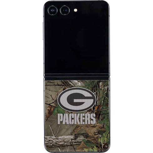 NFL Green Bay Packers Realtree Xtra Green Camo Galaxy Z Flip5 5G Skin