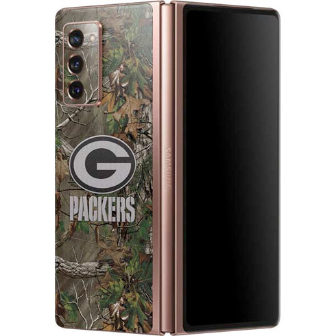 NFL Green Bay Packers Realtree Xtra Green Camo Galaxy Z Fold2 5G Skin