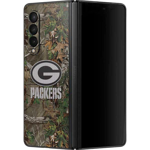 NFL Green Bay Packers Realtree Xtra Green Camo Galaxy Z Fold3 5G Skin