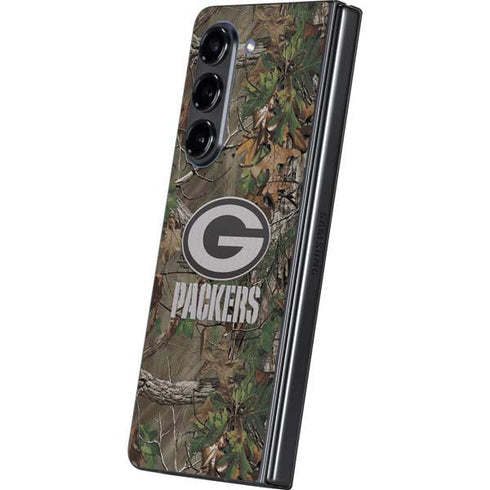 NFL Green Bay Packers Realtree Xtra Green Camo Galaxy Z Fold5 5G Skin