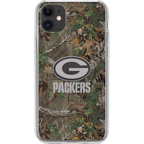 NFL Green Bay Packers Realtree Xtra Green Camo iPhone 11 Clear Case