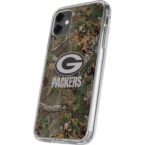 NFL Green Bay Packers Realtree Xtra Green Camo iPhone 11 Clear Case