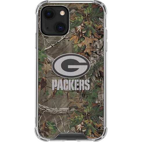 NFL Green Bay Packers Realtree Xtra Green Camo iPhone 13 Clear Case