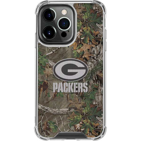 NFL Green Bay Packers Realtree Xtra Green Camo iPhone 13 Pro Clear Case