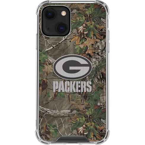 NFL Green Bay Packers Realtree Xtra Green Camo iPhone 14 Clear Case