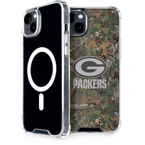 NFL Green Bay Packers Realtree Xtra Green Camo iPhone 15 MagSafe Case