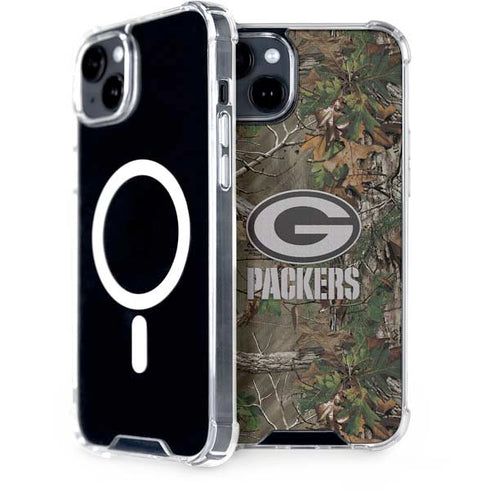 NFL Green Bay Packers Realtree Xtra Green Camo iPhone 15 Plus MagSafe Case