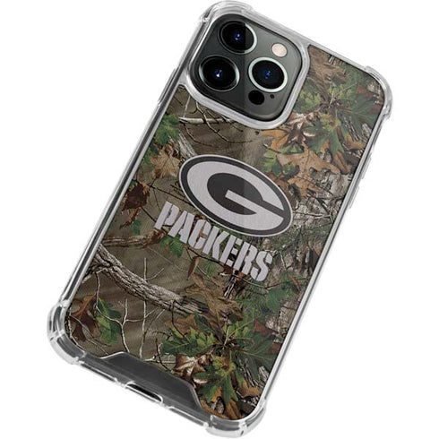 NFL Green Bay Packers Realtree Xtra Green Camo iPhone 14 Pro Clear Case