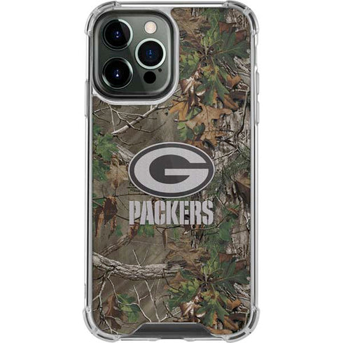 NFL Green Bay Packers Realtree Xtra Green Camo iPhone 14 Pro Max Clear Case