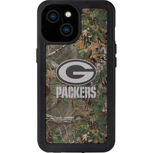 NFL Green Bay Packers Realtree Xtra Green Camo iPhone 15 Waterproof Case