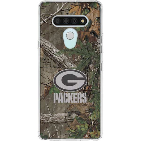 NFL Green Bay Packers Realtree Xtra Green Camo LG Stylo 6 Clear Case