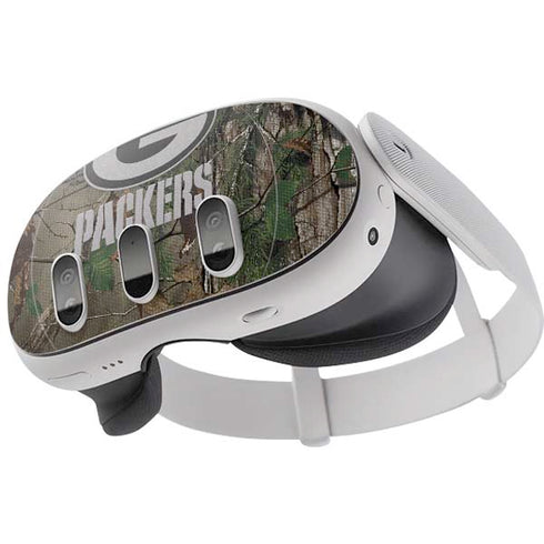 NFL Green Bay Packers Realtree Xtra Green Camo Meta Quest 3 Skin