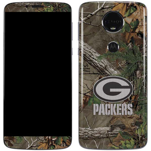 NFL Green Bay Packers Realtree Xtra Green Camo Moto E5 Plus Skin