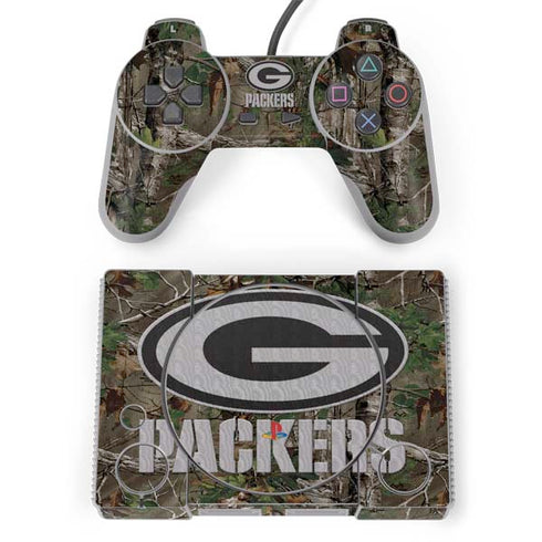 NFL Green Bay Packers Realtree Xtra Green Camo PlayStation Classic Bundle Skin