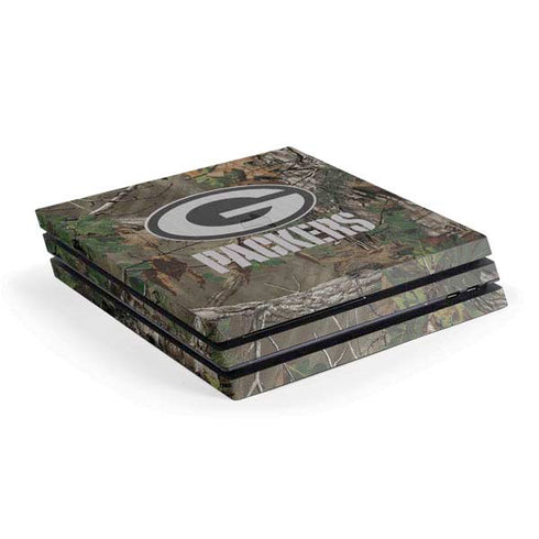 NFL Green Bay Packers Realtree Xtra Green Camo PS4 Pro Console Skin
