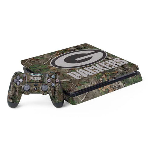 NFL Green Bay Packers Realtree Xtra Green Camo PS4 Slim Bundle Skin