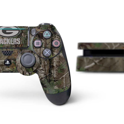 NFL Green Bay Packers Realtree Xtra Green Camo PS4 Slim Bundle Skin
