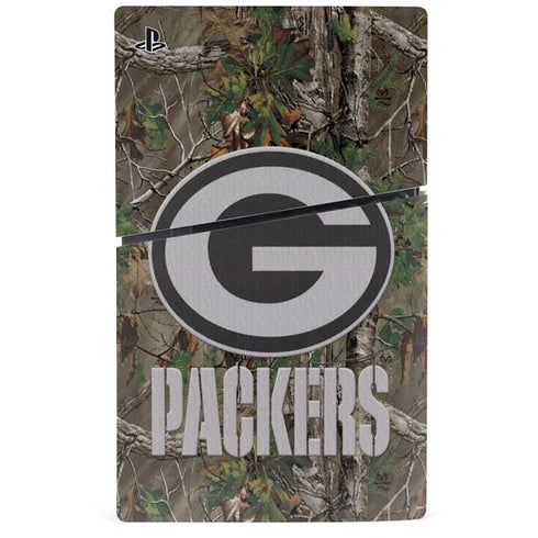 NFL Green Bay Packers Realtree Xtra Green Camo PS5 Slim Digital Edition Bundle Skin