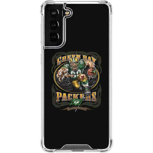 Liquid Blue NFL Green Bay Packers Running Back Galaxy S21 FE Clear Case