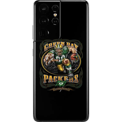 Liquid Blue NFL Green Bay Packers Running Back Galaxy S21 Ultra 5G Skin