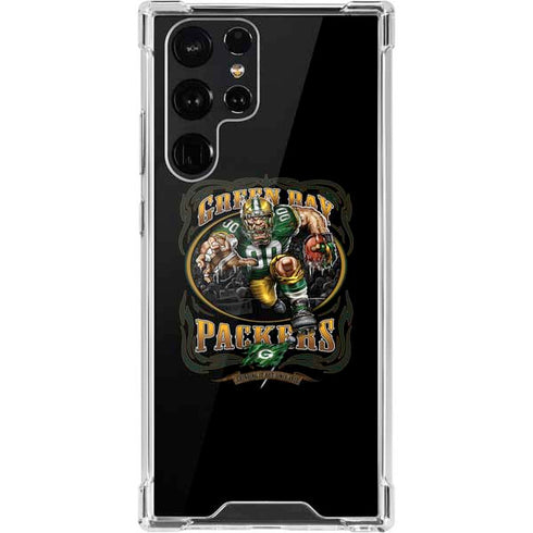 Liquid Blue NFL Green Bay Packers Running Back Galaxy S22 Ultra Clear Case