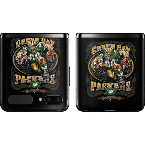 Liquid Blue NFL Green Bay Packers Running Back Galaxy Z Flip Skin