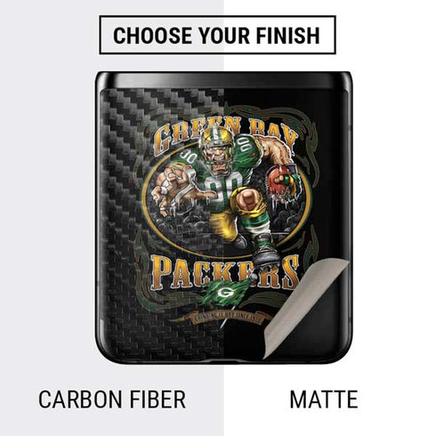 Liquid Blue NFL Green Bay Packers Running Back Galaxy Z Flip Skin