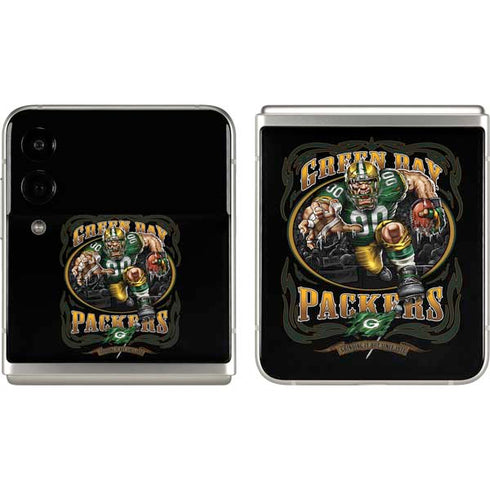 Liquid Blue NFL Green Bay Packers Running Back Galaxy Z Flip3 5G Skin