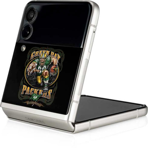 Liquid Blue NFL Green Bay Packers Running Back Galaxy Z Flip3 5G Skin