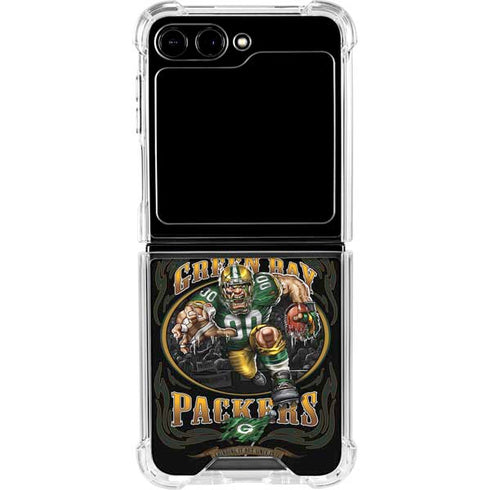 Liquid Blue NFL Green Bay Packers Running Back Galaxy Z Flip5 5G Clear Case