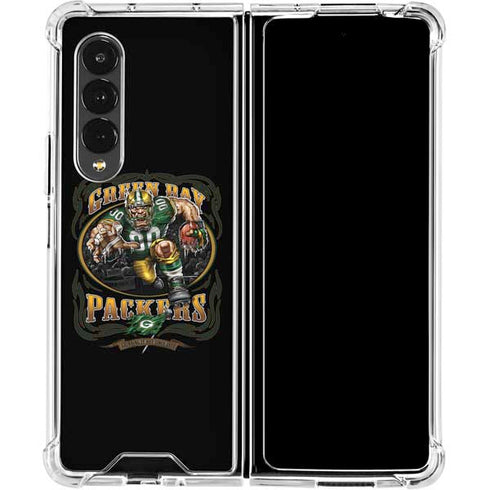 Liquid Blue NFL Green Bay Packers Running Back Galaxy Z Fold4 5G Clear Case