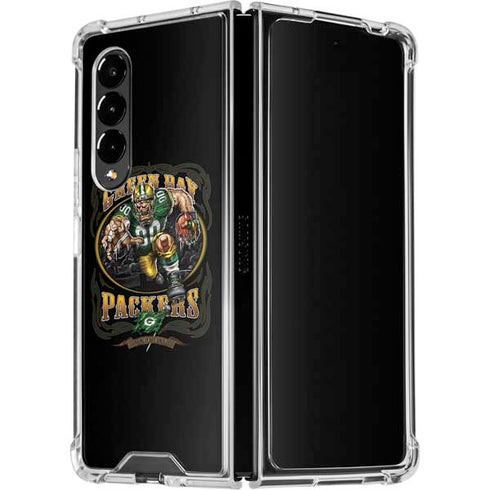 Liquid Blue NFL Green Bay Packers Running Back Galaxy Z Fold4 5G Clear Case