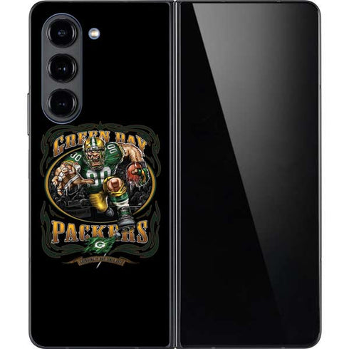 Liquid Blue NFL Green Bay Packers Running Back Galaxy Z Fold5 5G Skin