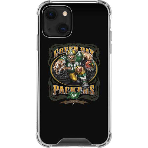 Liquid Blue NFL Green Bay Packers Running Back iPhone 13 Clear Case