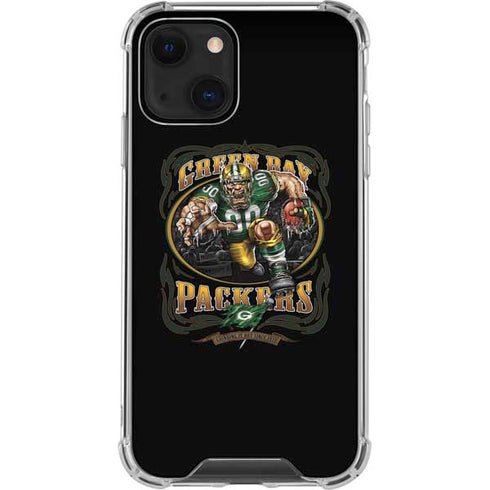 Liquid Blue NFL Green Bay Packers Running Back iPhone 13 Mini Clear Case